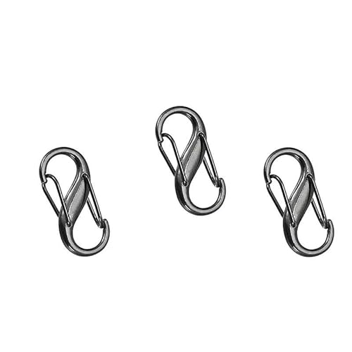 Lationday 5 x S-förmige Karabinerverschlüsse, Doppelfeder-Karabinerclips, Schlüsselanhänger-Reißverschluss-Ersatz, für Gepäck und Bastelprojekte Lationday 5 x S-förmige Karabinerverschlüsse, Doppelfeder-Karabinerclips, Schlüsselanhänger-Reißverschluss-Ersatz, für Gepäck und Bastelprojekte von Lationday