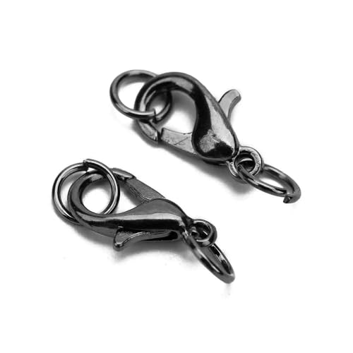 Lationday 50 Stück 10 12 14 mm Karabinerverschlüsse für Schlüsselanhänger, Schmuckherstellung, Endverschlüsse, langlebige Metallteile, unverzichtbares Bastelzubehör Lationday 50 Stück 10 12 14 mm Karabinerverschlüsse für Schlüsselanhänger, Schmuckherstellung, Endverschlüsse, langlebige Metallteile, unverzichtbares Bastelzubehör von Lationday