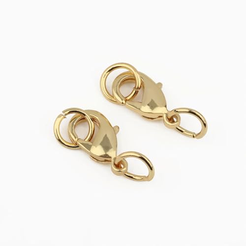 Lationday 50 Stück 10 mm Karabinerverschluss, offene Binderinge, langlebige Schmuckwerkzeuge für Armband, Halskette, Schlüsselanhänger, unverzichtbares Bastelzubehör Lationday 50 Stück 10 mm Karabinerverschluss, offene Binderinge, langlebige Schmuckwerkzeuge für Armband, Halskette, Schlüsselanhänger, unverzichtbares Bastelzubehör von Lationday