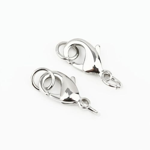 Lationday 50 Stück 10 mm Karabinerverschluss, offene Binderinge, langlebige Schmuckwerkzeuge für Armband, Halskette, Schlüsselanhänger, unverzichtbares Bastelzubehör Lationday 50 Stück 10 mm Karabinerverschluss, offene Binderinge, langlebige Schmuckwerkzeuge für Armband, Halskette, Schlüsselanhänger, unverzichtbares Bastelzubehör von Lationday