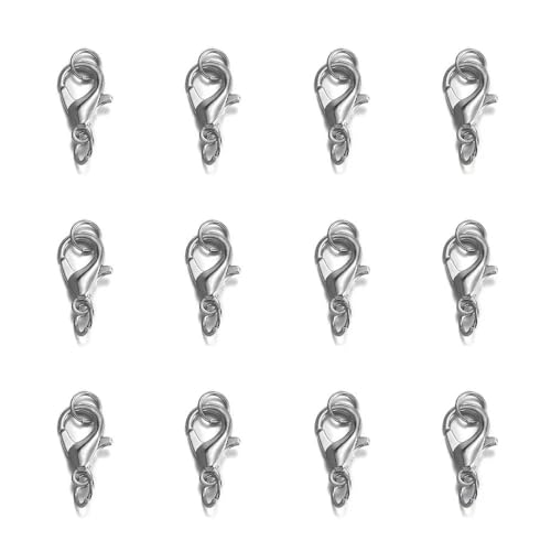 Lationday 50 Stück 5 mm Karabinerverschlüsse mit Biegeringe für DIY-Schmuckherstellung, Armbänder, Halskettenverbinder, Bastelbedarf Lationday 50 Stück 5 mm Karabinerverschlüsse mit Biegeringe für DIY-Schmuckherstellung, Armbänder, Halskettenverbinder, Bastelbedarf von Lationday
