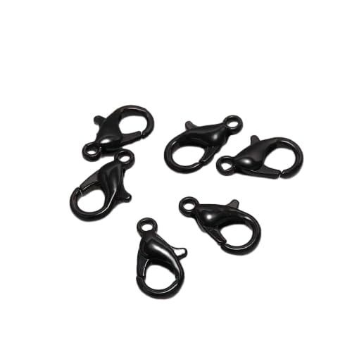 Lationday 50 Stück Karabinerverschlüsse für DIY-Schmuckherstellung, Schlüsselanhänger, Armbänder, Halsketten, Bastelbedarf von Lationday