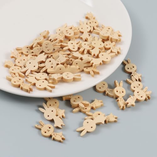 Lationday 50Pcs Natural Color Butterfly Animal Flower Wooden Buttons, 2 Holes Mini Buttons, Doll Cloths Buckles for DIY Sewing, Crafting, Scrapbooking Lationday 50Pcs Natural Color Butterfly Animal Flower Wooden Buttons, 2 Holes Mini Buttons, Doll Cloths Buckles for DIY Sewing, Crafting, Scrapbooking von Lationday