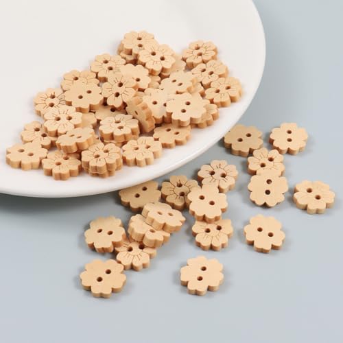 Lationday 50Pcs Natural Color Butterfly Animal Flower Wooden Buttons, 2 Holes Mini Buttons, Doll Cloths Buckles for DIY Sewing, Crafting, Scrapbooking Lationday 50Pcs Natural Color Butterfly Animal Flower Wooden Buttons, 2 Holes Mini Buttons, Doll Cloths Buckles for DIY Sewing, Crafting, Scrapbooking von Lationday