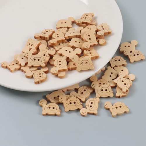 Lationday 50Pcs Natural Color Butterfly Animal Flower Wooden Buttons, 2 Holes Mini Buttons, Doll Cloths Buckles for DIY Sewing, Crafting, Scrapbooking Lationday 50Pcs Natural Color Butterfly Animal Flower Wooden Buttons, 2 Holes Mini Buttons, Doll Cloths Buckles for DIY Sewing, Crafting, Scrapbooking von Lationday