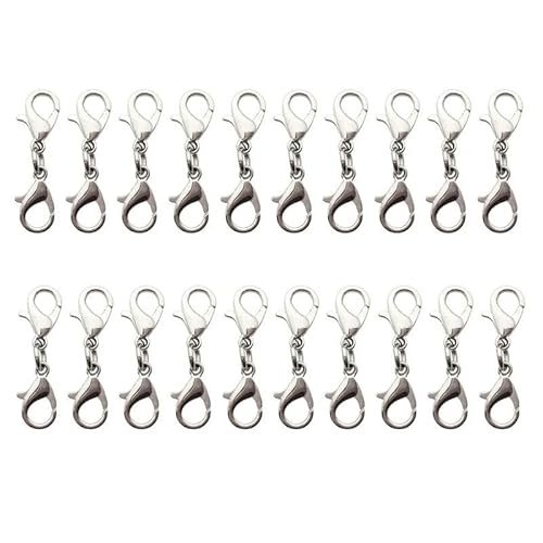 Lationday Doppelkopf-Karabinerverschluss, 26 x 7 mm, langlebiges Zubehör zur Schmuckherstellung, ideal für selbstgemachte Armbänder, Halsketten, 10 Stück von Lationday