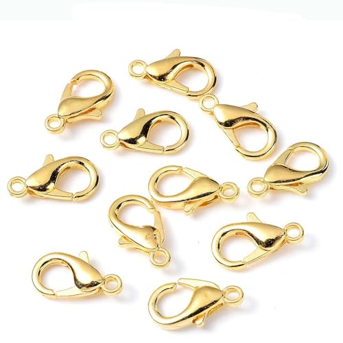 Lationday Karabinerhaken, 12 mm, langlebig, für Halsketten, Armbänder, Kettenzubehör, Bastelbedarf, 50 Stück Lationday Karabinerhaken, 12 mm, langlebig, für Halsketten, Armbänder, Kettenzubehör, Bastelbedarf, 50 Stück von Lationday