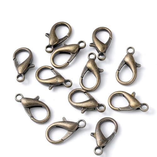 Lationday Karabinerhaken, 12 mm, langlebig, für Halsketten, Armbänder, Kettenzubehör, Bastelbedarf, 50 Stück Lationday Karabinerhaken, 12 mm, langlebig, für Halsketten, Armbänder, Kettenzubehör, Bastelbedarf, 50 Stück von Lationday