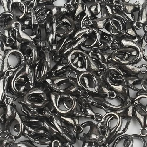 Lationday Karabinerverschlüsse, 10 mm, für Schlüsselanhänger, Schmuckherstellung, Zubehör für Halsketten, Armbänder, DIY-Zubehör, Handwerk, 50 Stück von Lationday