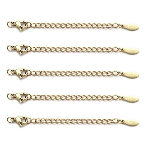 Lationday Karabinerverschlüsse, 5,5 cm, für Schlüsselanhänger, Schmuckherstellung, langlebige Ketten für Armbänder, Halsketten, Bastelprojekte, 10 Stück von Lationday