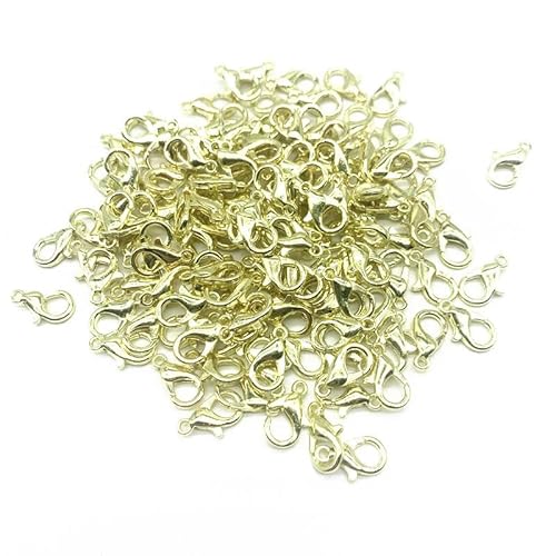 Lationday Karabinerverschlüsse in Antik-Bronze, für Schlüsselanhänger, Schmuck, Armband, Halskette, Haken, Kettenverschluss, 50 Stück, 12 mm von Lationday