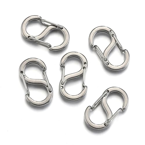 Lationday Karabinerverschlüsse in S-Form, für Schlüsselanhänger, Halsketten, Armbänder, Schmuckherstellung, langlebiges und stilvolles Accessoire, 5 Stück Lationday Karabinerverschlüsse in S-Form, für Schlüsselanhänger, Halsketten, Armbänder, Schmuckherstellung, langlebiges und stilvolles Accessoire, 5 Stück von Lationday