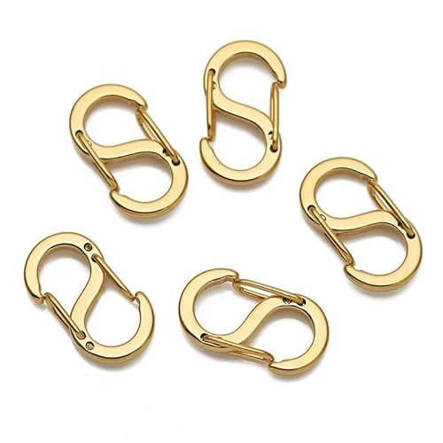 Lationday Karabinerverschlüsse in S-Form, für Schmuckherstellung, langlebiges Armband, Halskette, Bastelwerkzeuge, 10 Stück Lationday Karabinerverschlüsse in S-Form, für Schmuckherstellung, langlebiges Armband, Halskette, Bastelwerkzeuge, 10 Stück von Lationday
