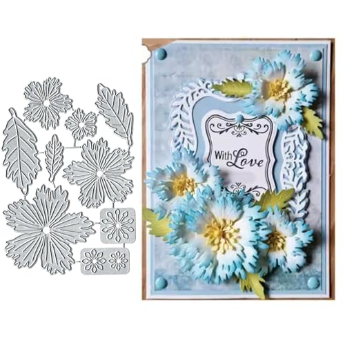 3D-Blumenrahmen, Metall-Stanzformen, Papierkarten, Stanzschablonen für DIY, Prägung, Kartenherstellung, Buchanhänger, dekorative Papierschablonen, Scrapbooking von Lauboruan