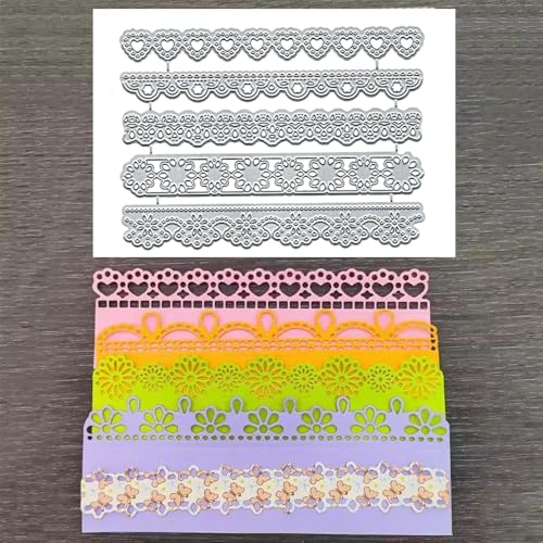 4 Stück/Set Spitzenbordüre, Metall-Stanzformen, Papierkarten, Stanzschablonen für DIY, Prägung, Kartenherstellung, Buchanhänger, dekorative Papierschablonen, Scrapbooking 4 Stück/Set Spitzenbordüre, Metall-Stanzformen, Papierkarten, Stanzschablonen für DIY, Prägung, Kartenherstellung, Buchanhänger, dekorative Papierschablonen, Scrapbooking von Lauboruan