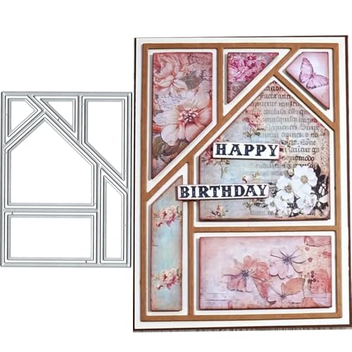 Grußkartenrahmen, Metall-Stanzformen, Papierkarten, Stanzschablonen für DIY, Prägung, Kartenherstellung, Buchanhänger, dekorative Papierschablonen, Scrapbooking Grußkartenrahmen, Metall-Stanzformen, Papierkarten, Stanzschablonen für DIY, Prägung, Kartenherstellung, Buchanhänger, dekorative Papierschablonen, Scrapbooking von Lauboruan