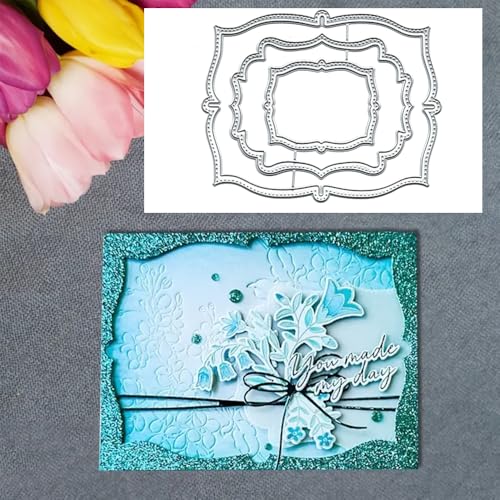 Grußkartenrahmen, Metall-Stanzformen, Papierkarten, Stanzschablonen für DIY, Prägung, Kartenherstellung, Buchanhänger, dekorative Papierschablonen, Scrapbooking Grußkartenrahmen, Metall-Stanzformen, Papierkarten, Stanzschablonen für DIY, Prägung, Kartenherstellung, Buchanhänger, dekorative Papierschablonen, Scrapbooking von Lauboruan