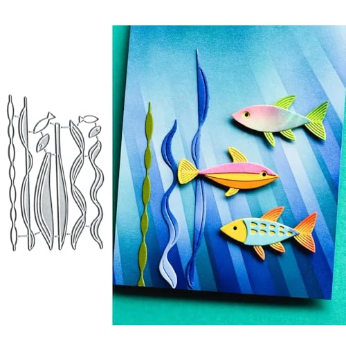 Metall-Stanzformen, Motiv: Seefisch, Kelps, Papierkarten, Stanzschablonen für DIY, Prägung, Kartenherstellung, Buchanhänger, dekorative Papierschablonen, Scrapbooking Metall-Stanzformen, Motiv: Seefisch, Kelps, Papierkarten, Stanzschablonen für DIY, Prägung, Kartenherstellung, Buchanhänger, dekorative Papierschablonen, Scrapbooking von Lauboruan