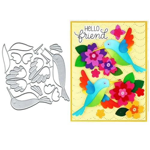 Metall-Stanzformen, Motiv: rosa Kolibri, Papierkarten, Stanzschablonen für DIY, Prägung, Kartenherstellung, Buchanhänger, dekorative Papierschablonen, Scrapbooking Metall-Stanzformen, Motiv: rosa Kolibri, Papierkarten, Stanzschablonen für DIY, Prägung, Kartenherstellung, Buchanhänger, dekorative Papierschablonen, Scrapbooking von Lauboruan