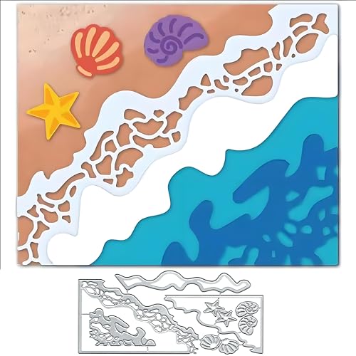 Metall-Stanzformen, mehrlagig, Ozeanwellen, Papierkarten, Stanzschablonen für DIY, Prägung, Kartenherstellung, Buchanhänger, dekorative Papierschablonen, Scrapbooking Metall-Stanzformen, mehrlagig, Ozeanwellen, Papierkarten, Stanzschablonen für DIY, Prägung, Kartenherstellung, Buchanhänger, dekorative Papierschablonen, Scrapbooking von Lauboruan