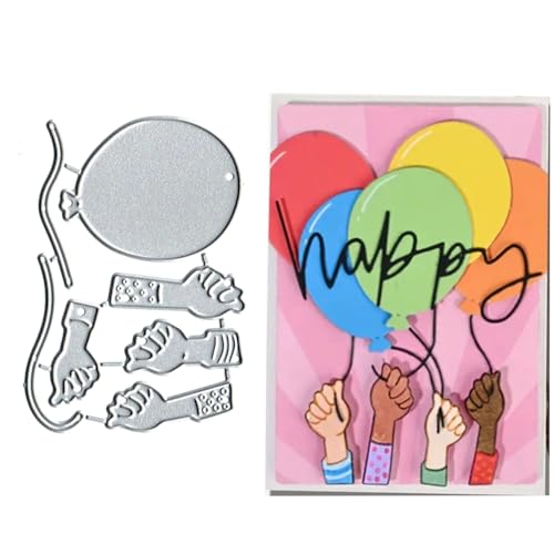 Metall-Stanzformen mit Händen, Luftballons, Rahmen, Papierkarten, Stanzschablonen für DIY, Prägung, Kartenherstellung, Buchanhänger, dekorative Papierschablonen, Scrapbooking Metall-Stanzformen mit Händen, Luftballons, Rahmen, Papierkarten, Stanzschablonen für DIY, Prägung, Kartenherstellung, Buchanhänger, dekorative Papierschablonen, Scrapbooking von Lauboruan
