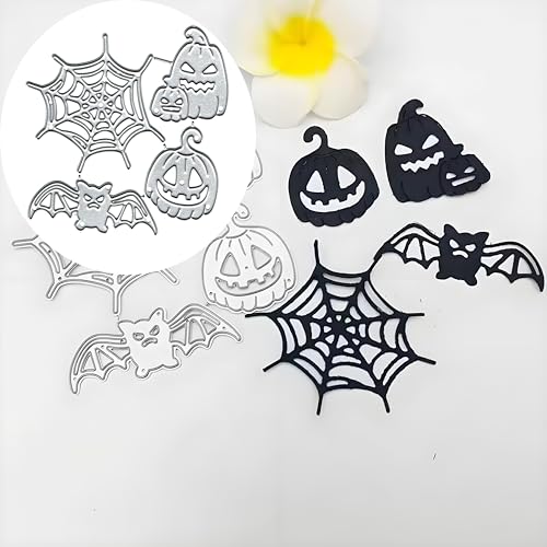 Metall-Stanzformen mit Halloween-Kürbis-Spinnennetz, Papierkarten, Stanzschablonen für DIY, Prägung, Kartenherstellung, Buchanhänger, dekorative Papierschablonen, Scrapbooking von Lauboruan