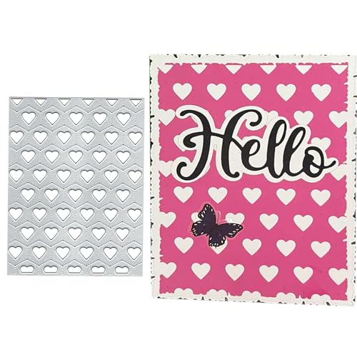 Metall-Stanzformen mit Herzrahmen, Papierkarten, Stanzschablonen für Bastelarbeiten, Prägung, Kartenherstellung, Buchanhänger, dekorative Papierschablonen, Scrapbooking von Lauboruan