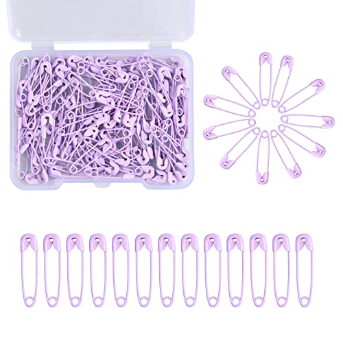 Laughhe Sicherheitsnadeln 120 Stück, 19 mm Mini Sicherheitsnadeln, rostbeständig, Nähnadeln für Kleidung, Basteln, Schmuckherstellung, Nähen, Quilten (Violett) von Laughhe