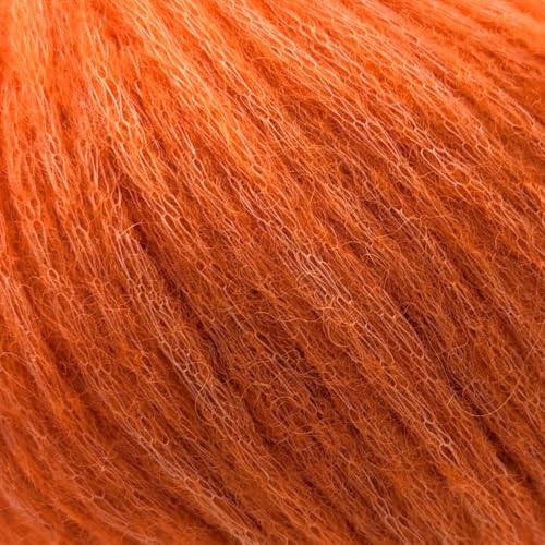 Aran/Kammgarn, Alpaka, Merinowolle und Polyamid-Mischgewebe, geblasenes Garn, 50 g, Alpaca Cloud 093 Sandstorm Orange Aran/Kammgarn, Alpaka, Merinowolle und Polyamid-Mischgewebe, geblasenes Garn, 50 g, Alpaca Cloud 093 Sandstorm Orange von Laughing Hens