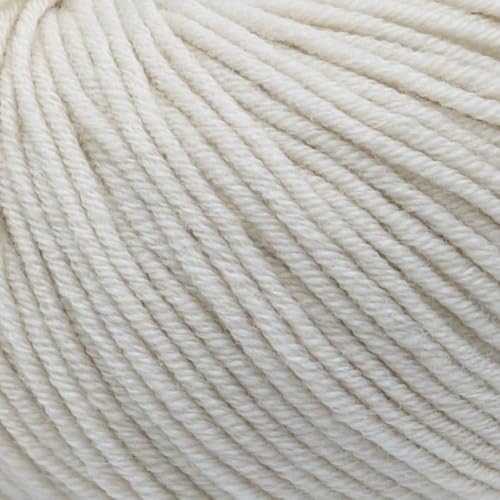Doppelstrick-Gewicht (DK), 100 % Superwash feine Merinowolle, Strick- und Häkelgarn, reine Merinowolle, DK 3301 Off White von Laughing Hens