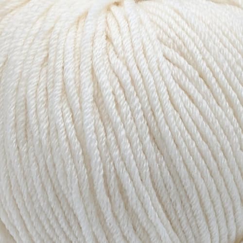 Doppelstrickgewicht (DK), 100 % Superwash feine Merinowolle, Strick- und Häkelgarn, reine Merinowolle, DK 3300, Weiß von Laughing Hens