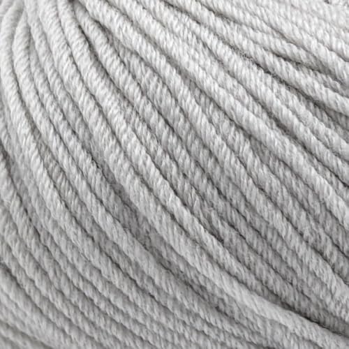Doppelstrickgewicht (DK), 100 % Superwash feine Merinowolle, Strick- und Häkelgarn, reine Merinowolle, DK 3304, Graublau von Laughing Hens