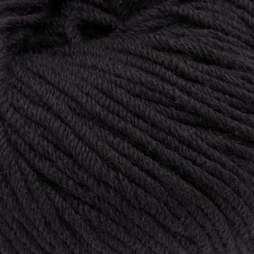 Doppelstrickgewicht (DK), 100 % Superwash feine Merinowolle, Strick- und Häkelgarn, reine Merinowolle, DK 3307, Schwarz von Laughing Hens