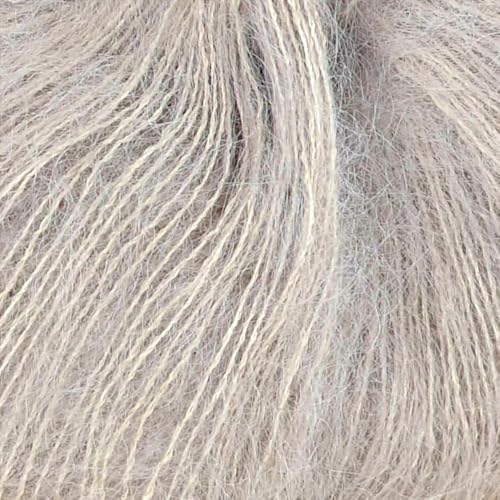 Fulffy Premium Super Kid Mohair und Seide Lace-Weight Strick- und Häkelgarn, 25 g, Halo Kid Silk 512 Beige Fulffy Premium Super Kid Mohair und Seide Lace-Weight Strick- und Häkelgarn, 25 g, Halo Kid Silk 512 Beige von Laughing Hens