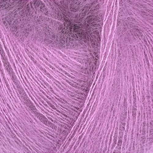 Fulffy Premium Super Kid Mohair und Seide Lace-Weight Strick- und Häkelgarn, 25 g, Halo Kid Silk 520 Heather von Laughing Hens