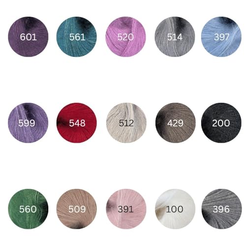 Fulffy Premium Super Kid Mohair und Seide Lace-Weight Strick- und Häkelgarn, 25 g, Halo Kid Silk 551 Russet Fulffy Premium Super Kid Mohair und Seide Lace-Weight Strick- und Häkelgarn, 25 g, Halo Kid Silk 551 Russet von Laughing Hens