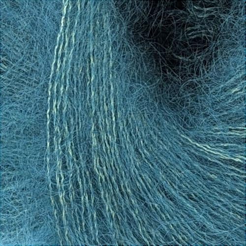 Fulffy Premium Super Kid Mohair und Seide Lace-Weight Strick- und Häkelgarn, 25 g, Halo Kid Silk 561 Dark Teal Fulffy Premium Super Kid Mohair und Seide Lace-Weight Strick- und Häkelgarn, 25 g, Halo Kid Silk 561 Dark Teal von Laughing Hens