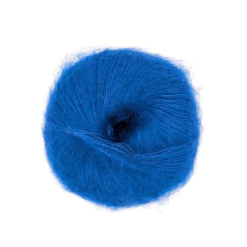 Fulffy Premium Super Kid Mohair und Seide Lace-Weight Strick- und Häkelgarn, 25 g, Halo Kid Silk 597 Kornblumenblau von Laughing Hens