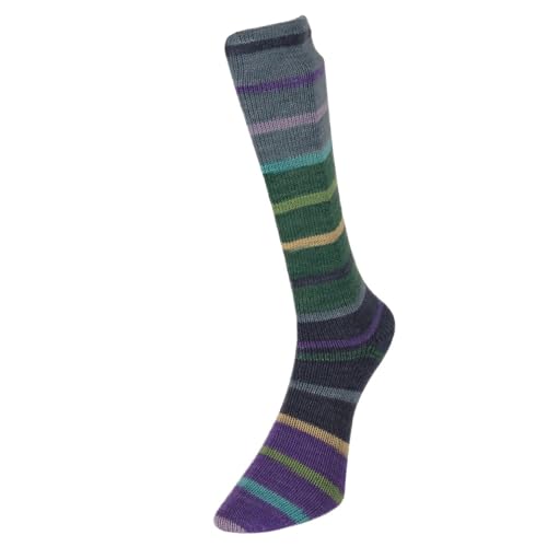 Premium Multicolor, Wolle und Nylon, selbstgestreicheltes Superwash, 4-lagiges Sockengarn, 100 g, Super Sock 14 Cleves von Laughing Hens