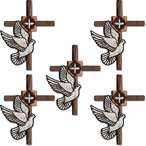 5 Stück Kreuz mit weißer Taube Patches bestickt Patch Applikation Verzierungen für Kleidung, Jacken, Rucksäcke und Dekorationen 5 Stück Kreuz mit weißer Taube Patches bestickt Patch Applikation Verzierungen für Kleidung, Jacken, Rucksäcke und Dekorationen von Laughing Lizards