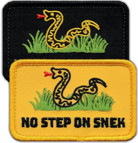 Laughing Lizards No Step On Snek Patch | Enthält (2) lustige Moral-Patches mit Klettverschluss, taktische Patches für Rucksäcke, Hüte, Taschen und Ausrüstung von Laughing Lizards