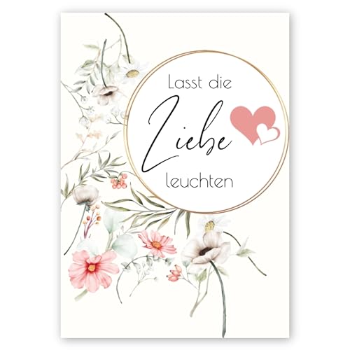 50 Stück Knicklichtschilder Hochzeit Wunderkerzenschilder "Lasst die Liebe leuchten" Design Flower aquarell 50 Stück Knicklichtschilder Hochzeit Wunderkerzenschilder "Lasst die Liebe leuchten" Design Flower aquarell von Laurea Verde