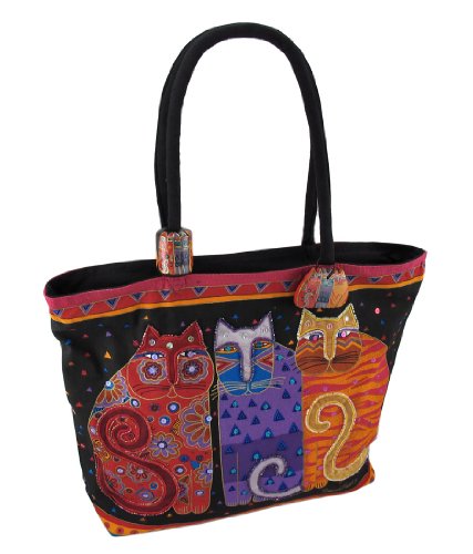 Laurel Burch Feline Friends Schulter-Reißverschluss, 48 x 12 x 38 cm von Zeckos