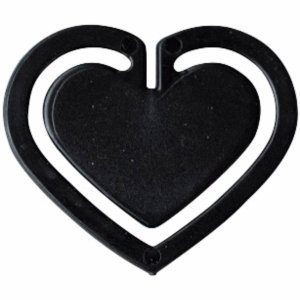 Laurel Büroklammer Herz-Klip aus Polystyrol, 30 mm, SB-Beutel, schwarz von Laurel