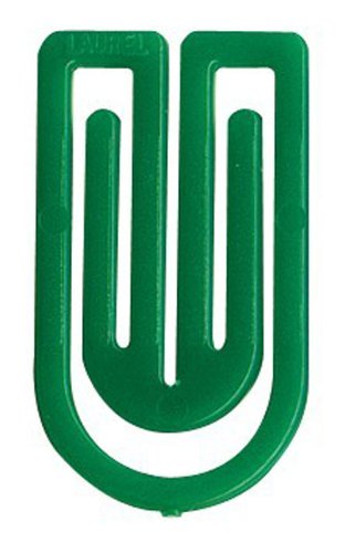 Laurel Büroklammer King Klips aus Polystyrol, 50 mm, Dose, grün von Laurel