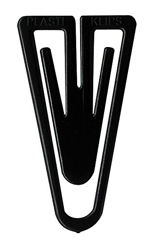 Laurel Büroklammer Plastiklips, PS, 25 mm, schwarz von Laurel