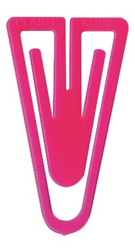 Laurel Büroklammer Plastiklips, PS, 35 mm, Beutel, pink von Laurel