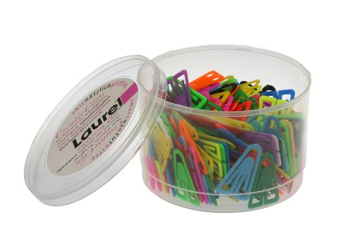 Laurel 503123 Büroklammer Plastiklips aus Polystyrol, 35 mm,Dose,grund/leuchtfarbigsortiert von Laurel