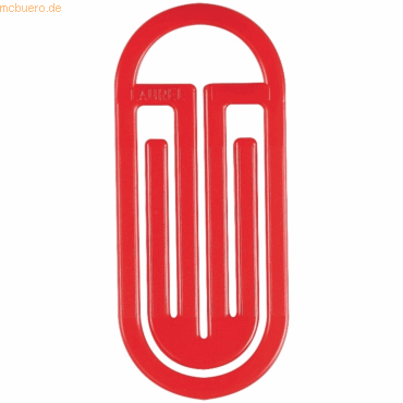 Laurel Büroklammern King Klips mit Bogen 100mm VE=100 Stück rot von Laurel