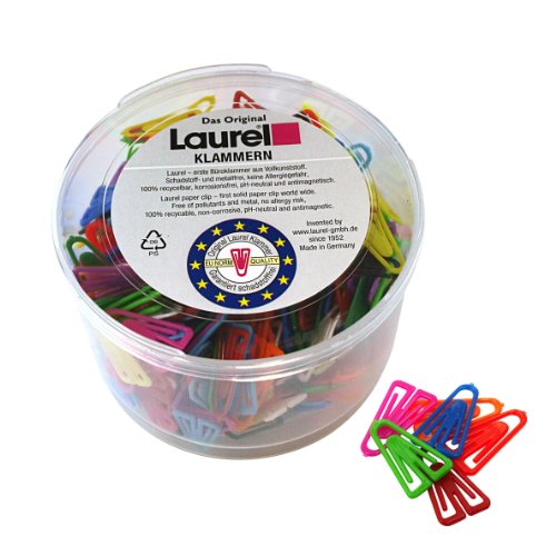 Laurel Büroklammern Plastiklips 25mm VE=500 Stück Grund- und Leuchtfarben sortiert Laurel Büroklammern Plastiklips 25mm VE=500 Stück Grund- und Leuchtfarben sortiert von Laurel